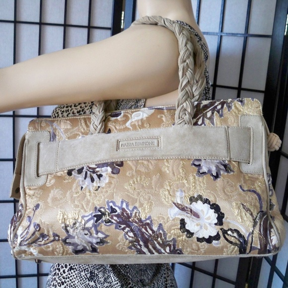 Piazza Sempione Handbags - Luxurious RARE PIAZZA SEMPIONE Renaissance Jacquard Shoulder Bag/Satchel